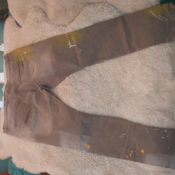 Regal Exchange paint splatter design print men's stretch jeans - Picture 7 of 7